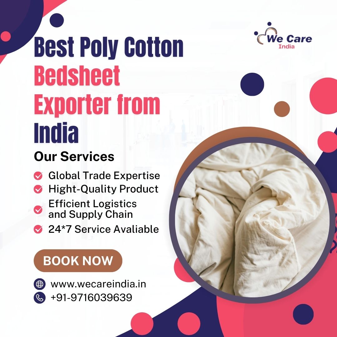 Best Poly Cotton Bedsheet Exporter from India